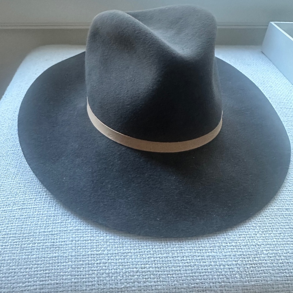 Janessa Leone dark gray wool hat